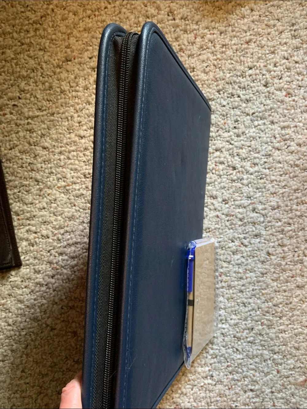 USAID Black Leather Tablet Portfolio with Branded Notebook